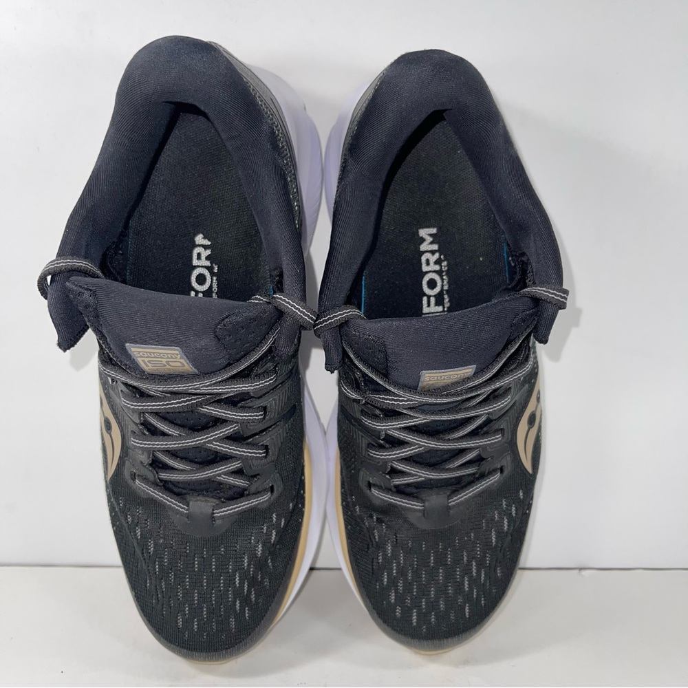 Saucony Everun Ride ISO Women Size 8 Black Gold White - Picture 7 of 8